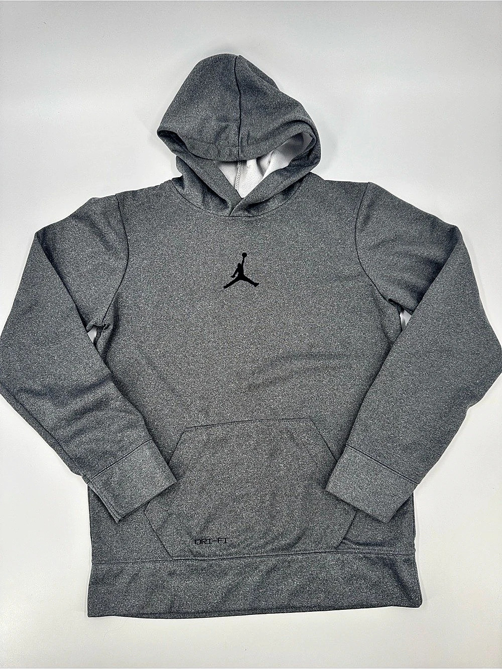 Jordan Dri-FIT Air Fleece Hoodie Boys Large Gray